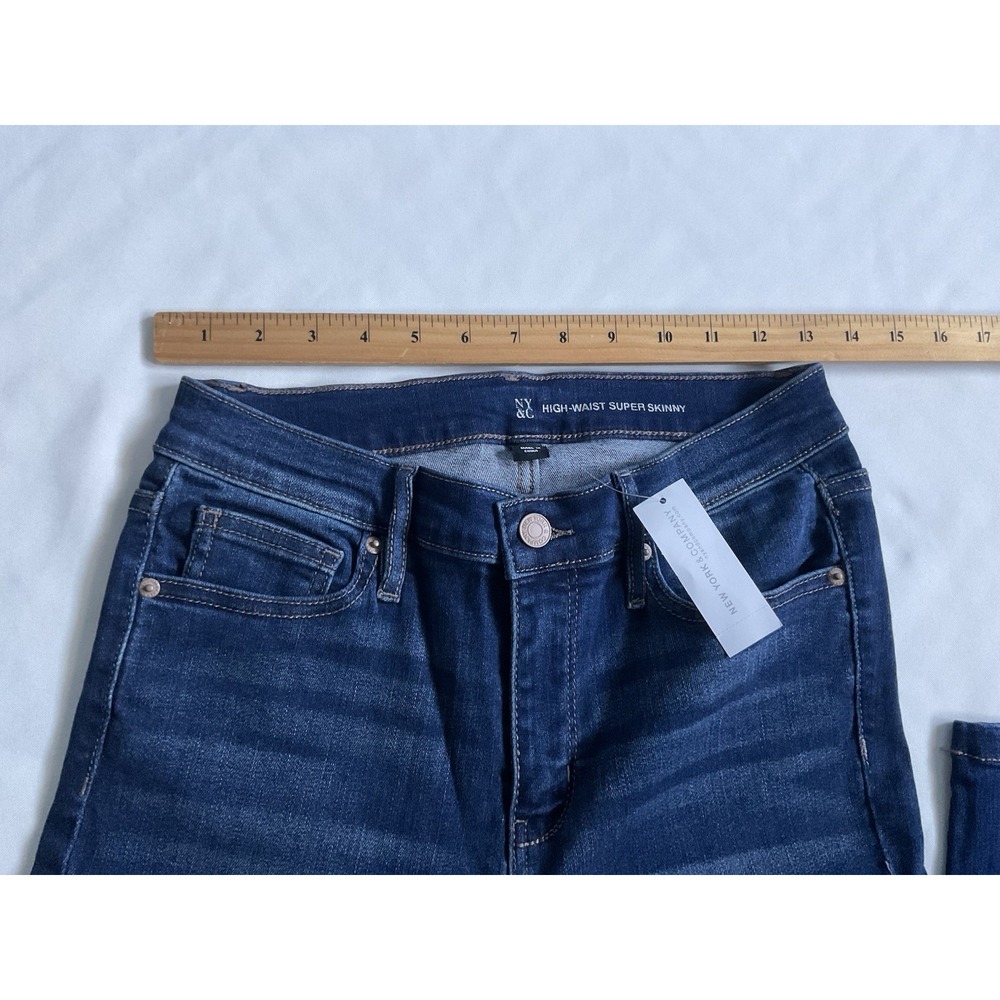 NY&C Women's High Waist  Super Skinny Jeans  blue Size 8 - Picture 5 of 7